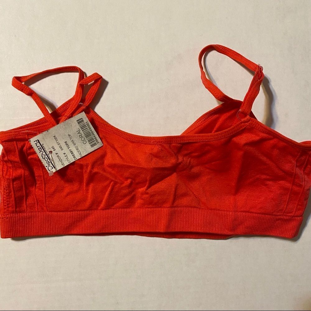 Bozzolo Apparel Coral colored padded sports bra - Picture 3 of 3